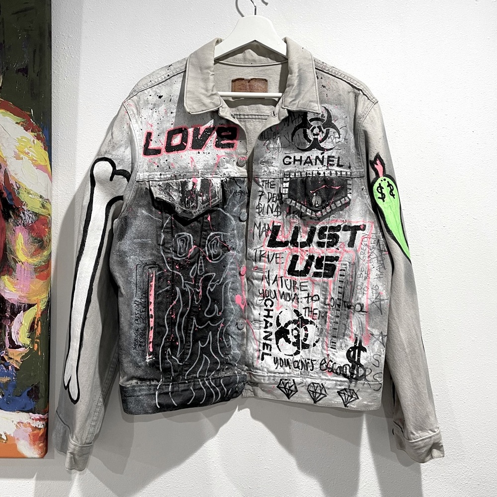 Custom hand-painted Vintage Levi’s denim jacket